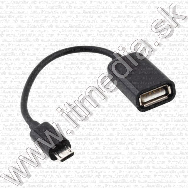 Image of USB OTG HOST Cable (USB-Af/microUSB-Bm) 15cm V3 !Info *Black* (IT10745)